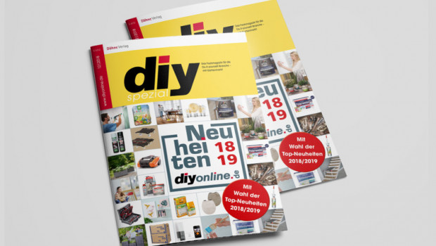 Das diy-spezial "Neuheiten 2018/19" präsentiert auf mehr als 30 Seiten neue Produkte aus den Sortimentsbereichen DIY, Bau und Garten/Heimtier.