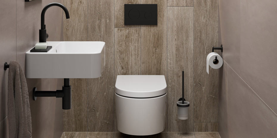 Die Sanitärprodukte sind in puncto Design, Farbe, Größe und Installationskomfort perfekt aufeinander abgestimmt. 