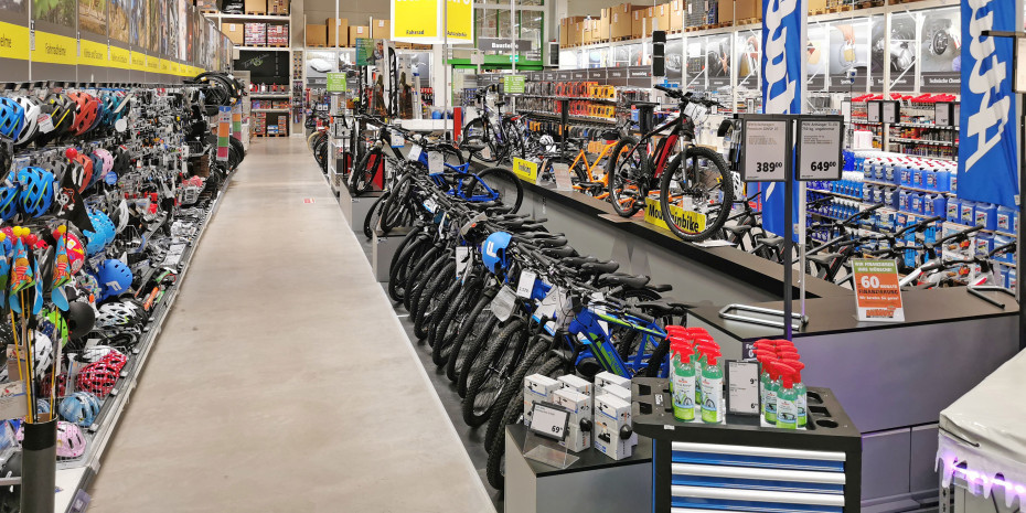 Die Globus Baumärkte bieten ein breites Sortiment an Fahrrad- und Autozubehör.