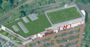 Fußballplatz auf dem Baumarkt