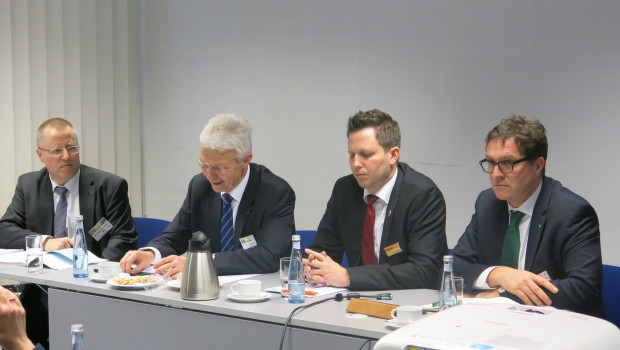 Dr. Hans Joachim Brinkjans (ZVG), Hartmut Weimann (ZVG), Stephan Patzer (IVG), Johannes Welsch (IVG)