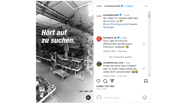 Da ist er, der gesuchte Hornbach-Kunde. Sagt jedenfalls Toom Baumarkt.