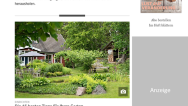 schoener-wohnen.de hat jetzt eine Rubrik Garten