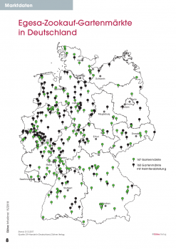 307 zugehörige Gartenmärkte zählte die Egesa-Zookauf zu Ende 2017 in Deutschland. © Dähne Verlag