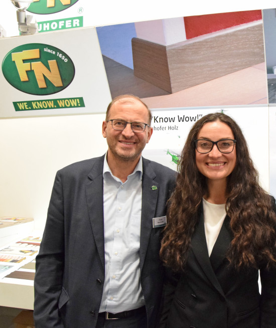 Geschäftsführer Franz Neuhofer und Caroline Schön aus dem Marketing von FN Neuhofer waren froh, sich wieder vor Ort präsentieren zu können. 