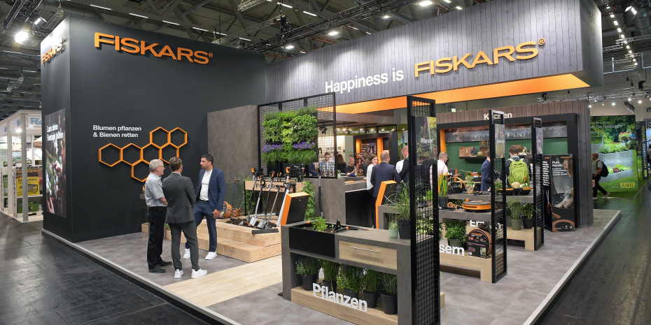 Reges Treiben am Messestand von Fiskars: Der finnische Hersteller hat eine Vielzahl an Neuheiten präsentiert.