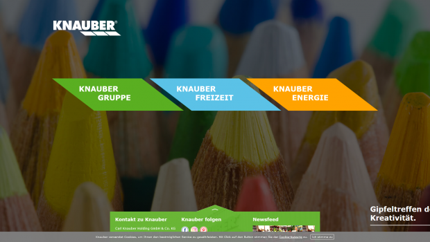 Die Unternehmensgruppe Knauber präsentiert sich mit ihrer Website unter www.knauber.de neu.