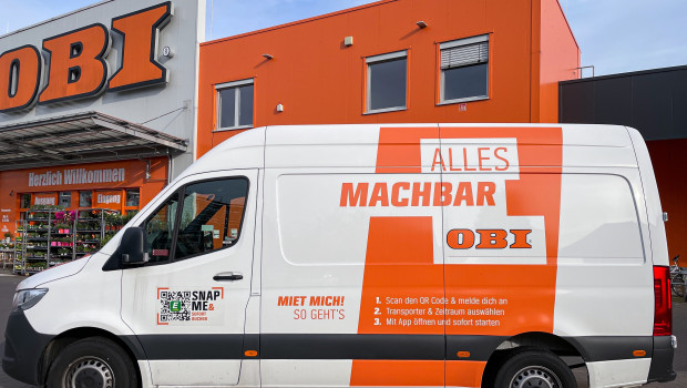 Bis zum Jahresende sollen vor mehr als 150 Obi-Märkten Transporter von Europcar stehen.