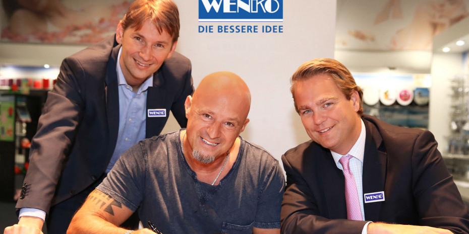 Wenko, v. l.: Philip Köllner (Geschäftsführung Wenko), Detlef Steves, Niklas Köllner (Geschäftsführung Wenko)
