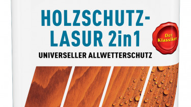 Holzschutz-Lasur 2in1 in Trendfarbe Grau 