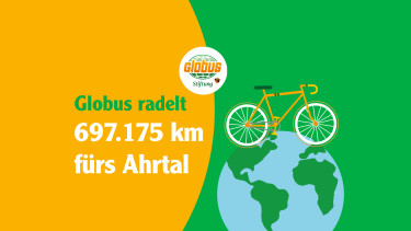 Globus-Mitarbeitende radeln für Menschen im Ahrtal