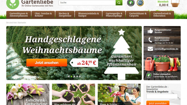 Gartenliebe.de, das Online-Gartencenter von Toom Baumarkt, ist jetzt gestartet.