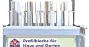 Profilbleche für Haus und Garten –  jetzt auch mit Dachrinne zum Kleben