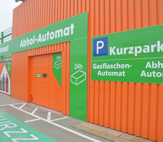 Löhne ist der zweite Standort von Globus Baumarkt mit  einem Abholautomaten für bestellte Ware. 
