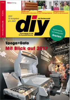 Die aktuelle Ausgabe des Fachmagazins diy hat anlässlich der Spoga+Gafa das Thema Gartenmarkt auf die Titelseite gebracht.