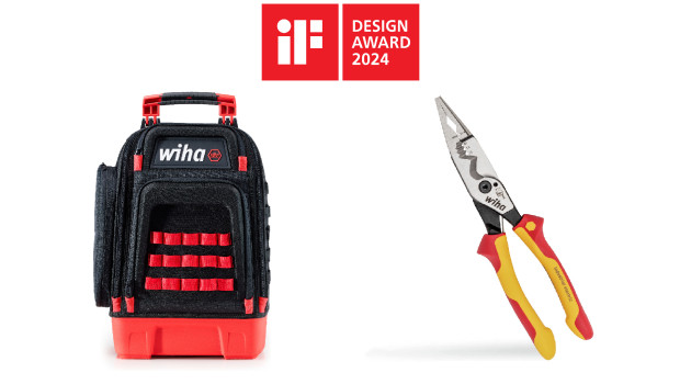 Wiha freut sich über die zweifache Auszeichnung mit dem IF Design Award 2024 für die Werkzeugrucksack-Sets sowie die Multifunktionszange 8in1.