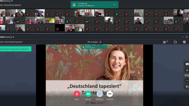 Die Teilnehmer des Tapetengipfels 2020 trafen sich auf dem Bildschirm - der Branchentreff fand digital statt.