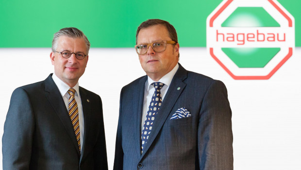 Neuer Leiter des Bereichs Holz im Hagebau-Fachhandel ist seit dem 1. April 2015 Volker Herwing (l.), Jörg Westergaard leitet seitdem den neuen Bereich Standortbetreuung und Marketing.