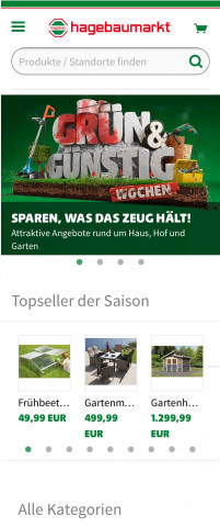 hagebau.de in der mobilen Version. hagebau.de in der mobilen Version.