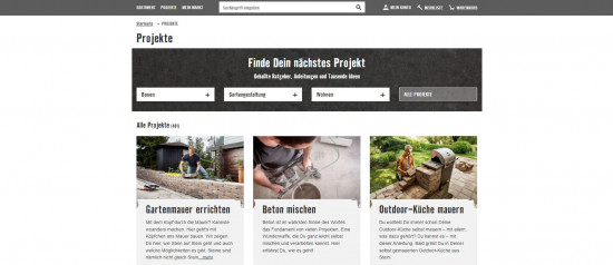 Hornbach überzeugt mit seinem projektbezogenen Ratgeber. Hornbach überzeugt mit seinem projektbezogenen Ratgeber.