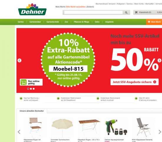 Den Online-Shop von Dehner gibt es seit rund zwei Jahren. Den Online-Shop von Dehner gibt es seit rund zwei Jahren.