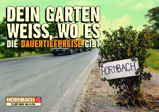 Die Hornbach-Frühjahrskampagne 2022 enthält auch einen eigenen Spot zum Thema Dauertiefpreise.