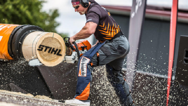 Das IVG-Mitglied Stihl beteiligt sich mit der Austragung der Deutschen Meisterschaft der Stihl Timbersports Series am Tag des Gartens.