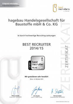 Zertifikat "Best Recruiters"
