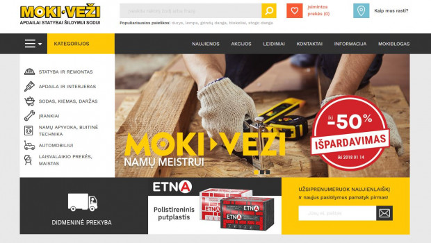Moki-veži präsentiert sich mit einer modernen Website im Internet.