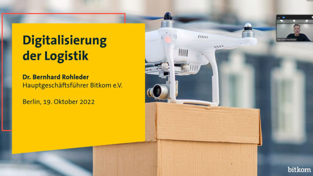 Im Auftrag des Verbands wurde untersucht, wie die Logistik derzeit mit Blick auf die Digitalisierung aufgestellt ist und welche Chancen in Zukunft gesehen werden. Die Studienergebnisse stellte Dr. Bernhard Rohleder vor. 