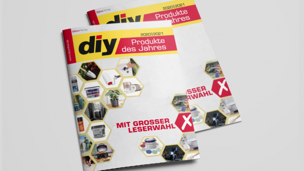 In einer Sonderbeilage und im Netz stellt die diy-Redaktion die Neuheiten aus der DIY- und Gartenbranche vor, die sich der Wahl zum diy Produkt des Jahres 2020/2021 stellen.