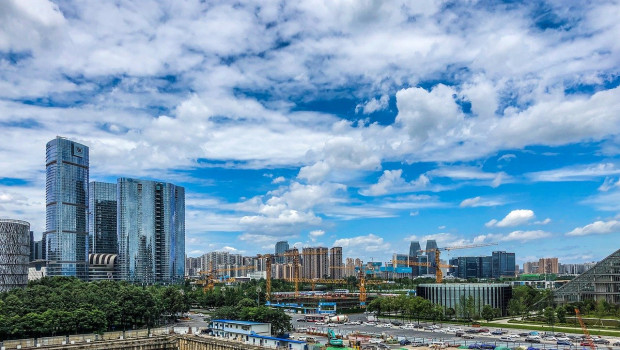 Baustelle in Chengdu.