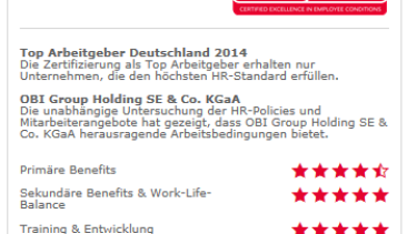 Als Top Arbeitgeber Deutschland 2014 ausgezeichnet