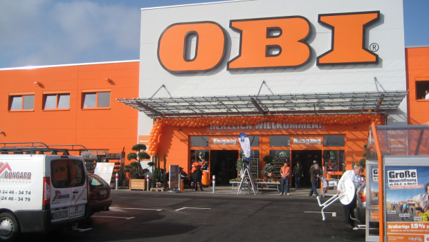 Marktführer Obi ist laut You-Gov auch Image-Führer.