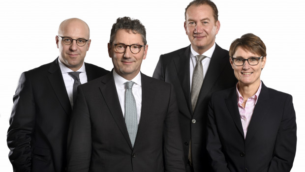 Der neue Vorstand der EK-Servicegroup seit dem 1. Januar 2017: Martin Richrath, Franz-Josef Hasebrink, Steve Evers und Susanne Sorg.