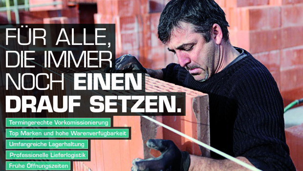 Handfeste Sprüche sollen bei der Eurobaustoff Handwerker ansprechen.
