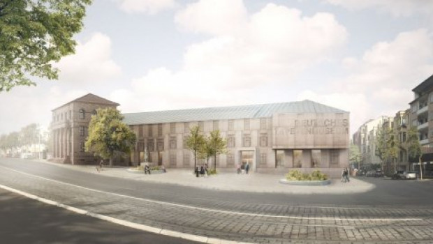 Entwurf des geplanten neuen Tapetenmuseums in Kassel.