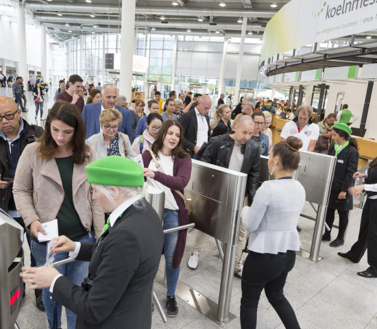 Starker Besucherandrang zur diesjährigen Spoga+Gafa am Eingag Nord.
