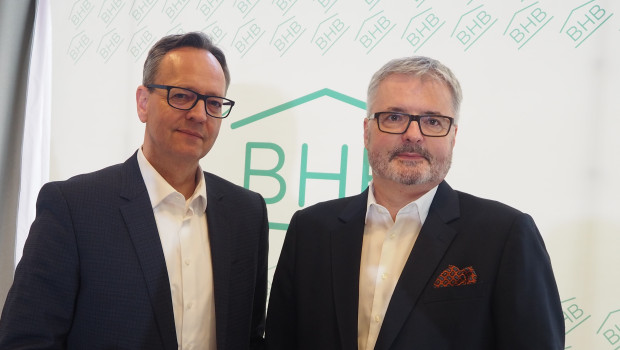 BHB-Vorstandssprecher René Haßfeld (l.) und Geschäftsführer Peter Wüst haben auf einer Pressekonferenz über die Situation der DIY-Branche in der DACH-Region informiert.