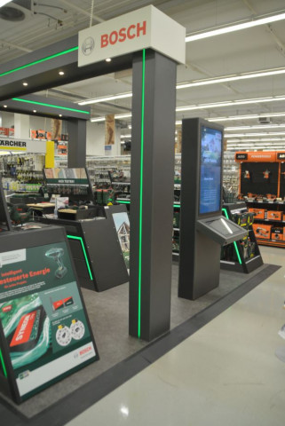 Ein Beispiel: So sieht die Bosch Experience Zone auf der Fläche aus. Ein Beispiel: So sieht die Bosch Experience Zone auf der Fläche aus.