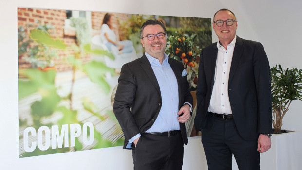 Stephan Engster, CEO der Compo-Gruppe (links), traf sich mit Rene Just, neuer CFO des Unternehmens. 