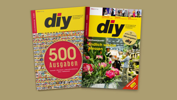 Im Doppelpackt kommt diy 8/2022 daher: Weil es die 500. Ausgabe des Fachmagazins ist, bekommen die Leserinnen und Leser ein dickes Jubiläums-Sonderheft zur regulären Ausgabe dazu.