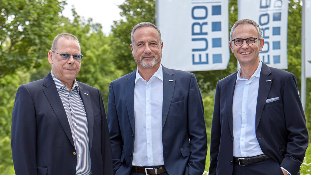 Die Eurobaustoff-Geschäftsführung (v. l.): Jörg Hoffmann, Eckard Kern (Vorsitzender) und Hartmut Möller.