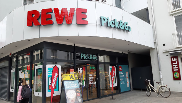 Die Rewe betreibt bereits in mehreren Städten "Pick & Go"-Märkte ohne Kassen.