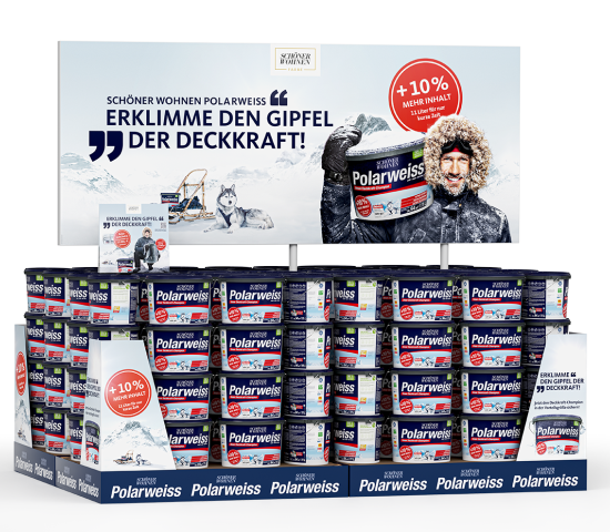 Den POS-Aktionsaufsteller gibt es in zwei Größen: Mit XXL-Topschild und klaren Botschaften auch auf Produkthöhe mit den Aktions-Palettenecken. Den POS-Aktionsaufsteller gibt es in zwei Größen: Mit XXL-Topschild und klaren Botschaften auch auf Produkthöhe mit den Aktions-Palettenecken.