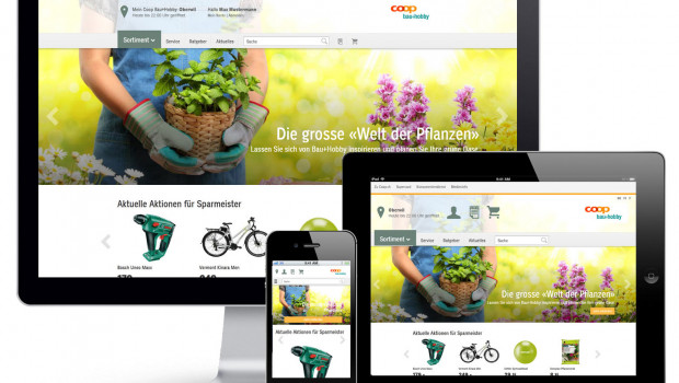 Ist fertig: der Onlineshop von Coop Bau+Hobby in der Schweiz.
