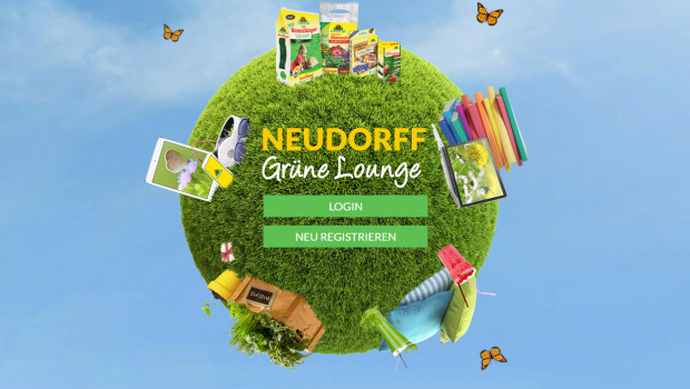 Die  grüne Lounge von Neudorff steht exklusiv Fachverkäufern der grünen Branche zur Verfügung.