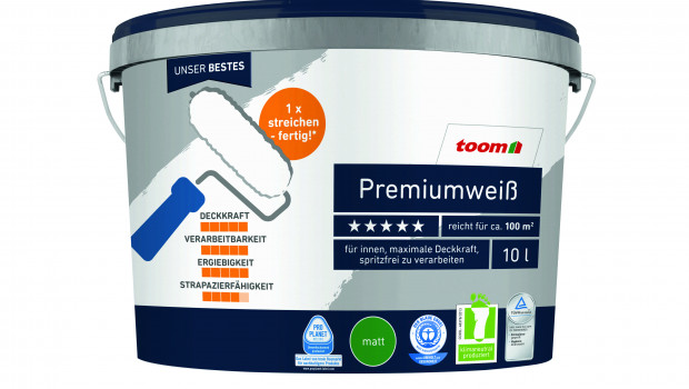 Die 2011 eingerführten Eimer aus Kunststoff-Rezyklat sparen nach Angaben von Toom gegenüber herkömmlichen Verpackungen rund 30 Prozent an CO2-Emissionen.