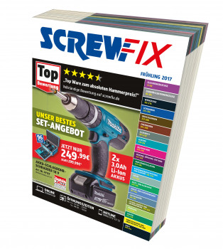 Neu erschienen ist der Screwfix-Katalog für das Frühjahr 2017.