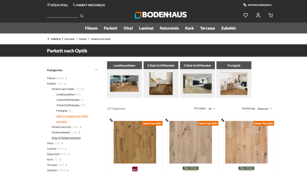 Zum Start bietet der Bodenhaus-Onlineshop mehr als 1.000 Artikel.